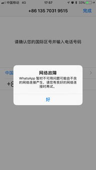 whatsapp 连不上网络,
